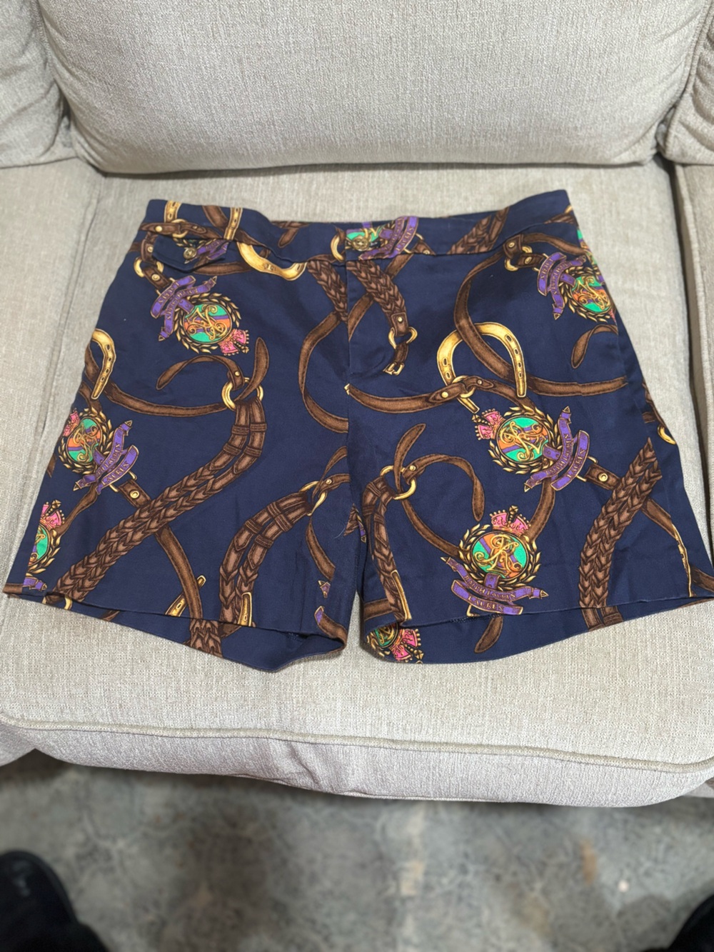 RALPH LAUREN EQUESTRIAN PRINT SHORTS size 10